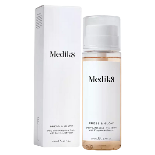 Medik8 Press & Glow Exfoliating PHA Toner 200 ml – Sanftes Peeling & Feuchtigkeits-Toner