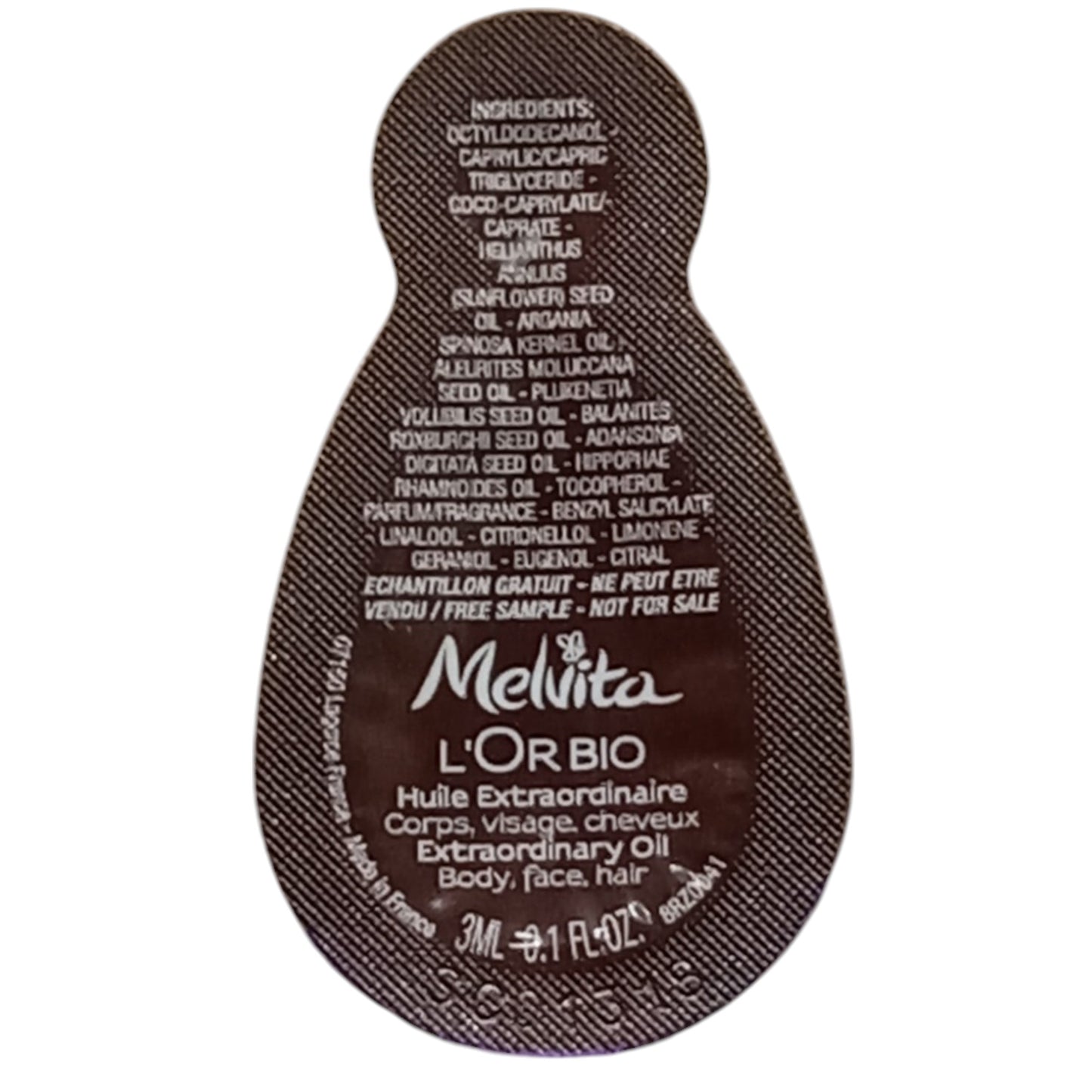 Melvita, L'or Bio, Bio, Nährend, Körperöl, Für Körper, Gesicht & Haar, Tag & Nacht, 3 ml *Muster