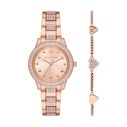 MICHAEL KORS Mod. TIBBY Special Pack + Bracelet MK1070SET Only Time Armbanduhr 34 mm Gold