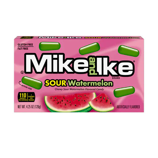 Mike and Ike Theater Box Sour Watermelon 120g MHD. April 2025 - Candyshop.ch