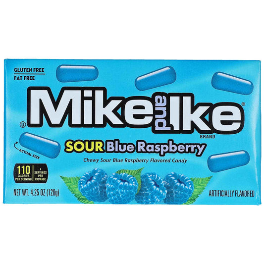 Mike and Ike Sour Blue Raspberry 120g Kaudragees mit saurem Blaubeer-Himbeer-Geschmack