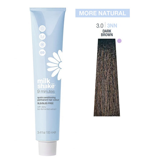 Milk Shake Milk Shake, 9 Minutes, Ohne SLS/SLES, Permanente Haarfarbe, 3.03NN Dark Brown, 100 ml Regular