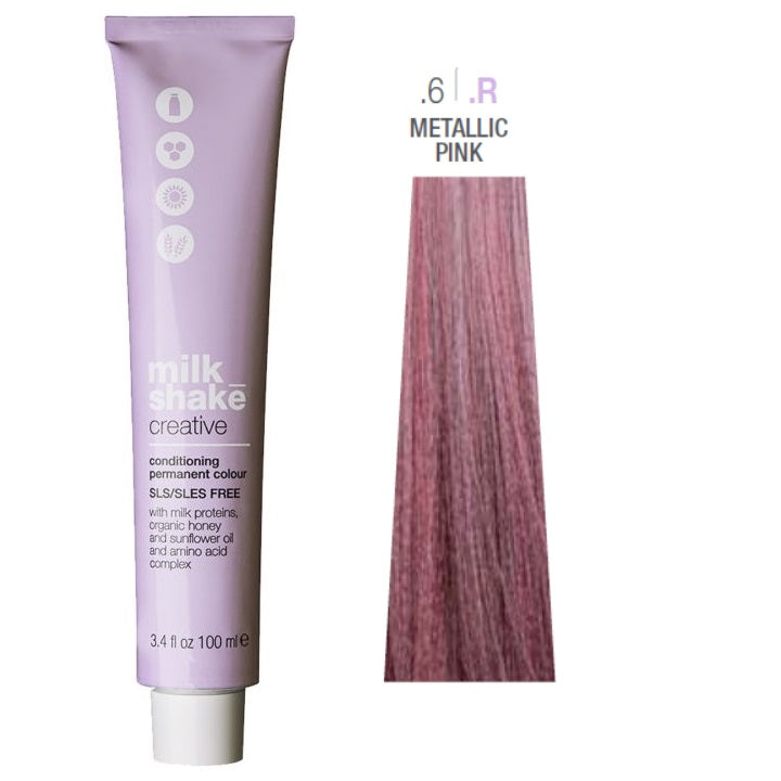 Milk Shake Milk Shake Creative Permanente Haarfarbe Ohne SLS SLES 100 ml Metallic Pink .6.R