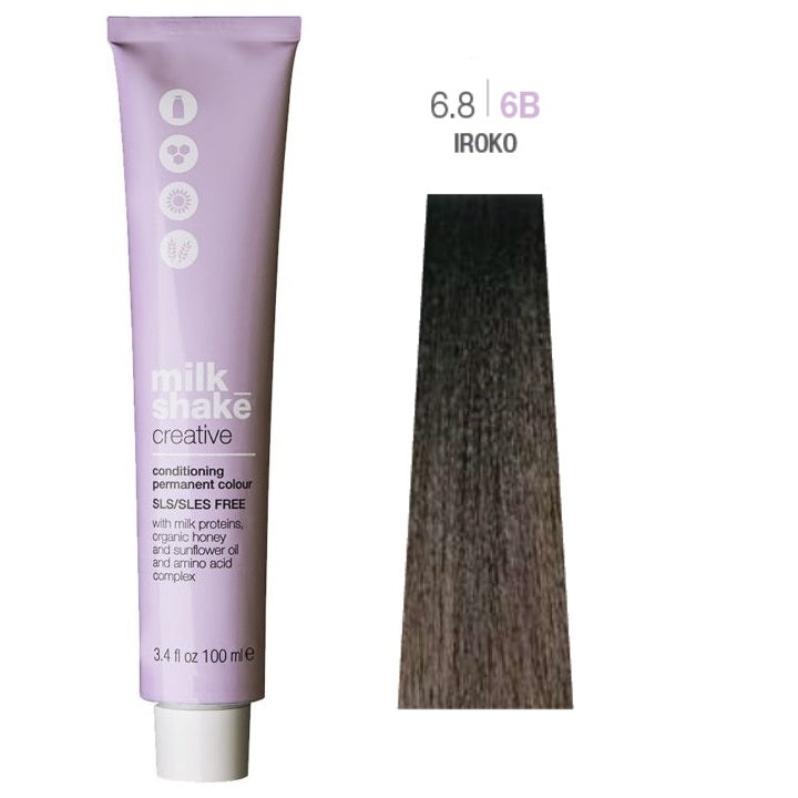 Milk Shake Milk Shake, Creative, Ohne SLS/SLES, Permanente Haarfarbe, 6.86B Iroko, 100 ml Regular