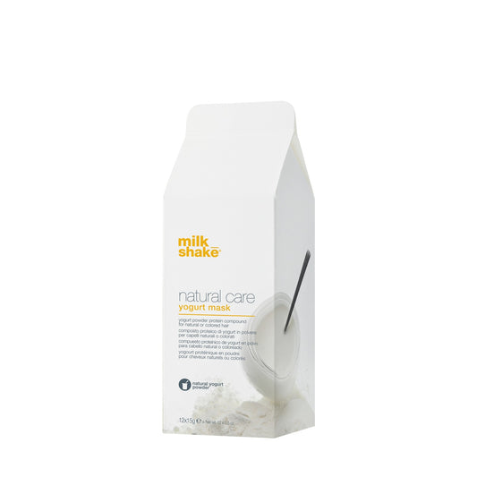 Milk Shake Setzen, Milk Shake, Natural Care, Joghurtpulver, Haarbehandlungspudermaske, Für natürliches und gefärbtes Haar, 12