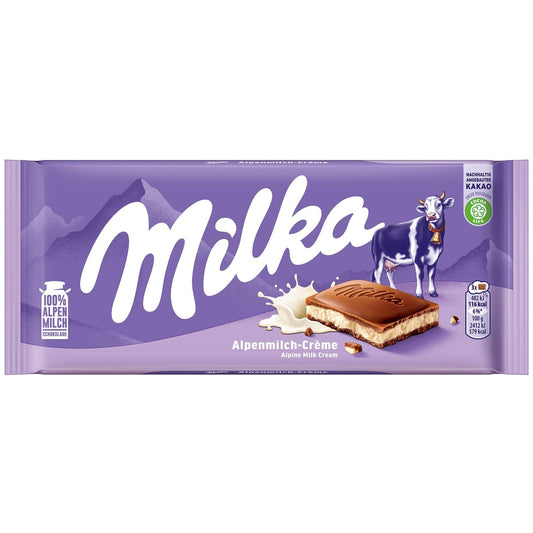 Milka Alpenmilch Crème 100g - Candyshop.ch
