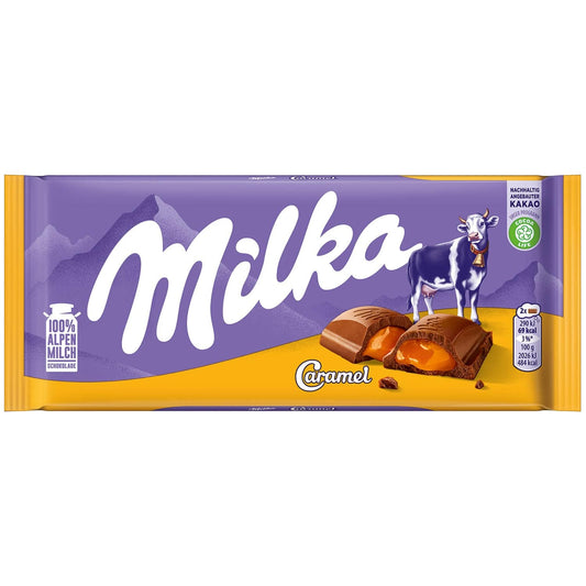 Milka Caramel 100g Alpenmilch Schokolade - Candyshop.ch