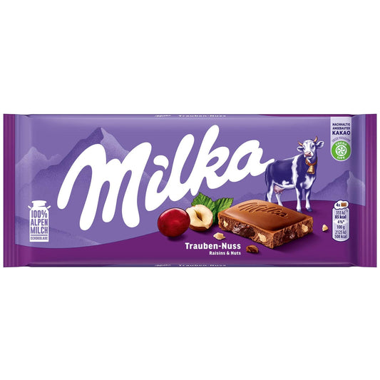 Milka Trauben Nuss 100g Alpenmilch Schokolade - Candyshop.ch