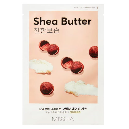 Missha Airy Fit Shea Butter Gesichtsmaske – Intensive Hydratation für strahlende Haut