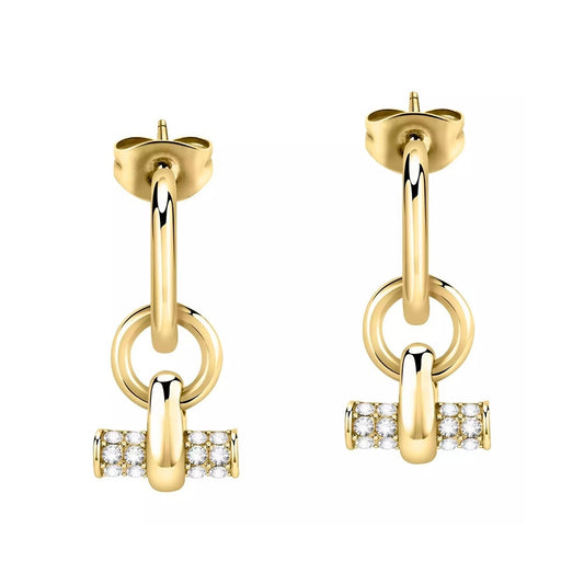 MORELLATO GIOIELLI ABBRACCIO Damen Ohrstecker aus Edelstahl in Gold SAUC05 – Produktansicht