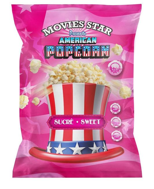 Movie Star Popcorn mit Zucker 150g - Candyshop.ch