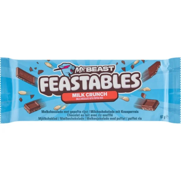 Mr. Beast Bar Feastables Crunch Milk Chocolate 60g - Candyshop.ch