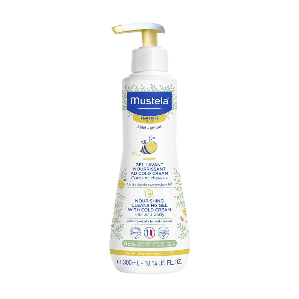 Mustela Mustela, Cold Cream, Natural Beeswax, Sanfte Reinigung, Reinigungsgel, 300 ml Regular