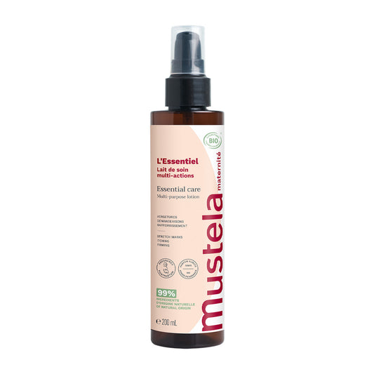 Mustela Essential Care Gegen Dehnungsstreifen – Lokale Behandlungslotion für das Gesicht, 200 ml