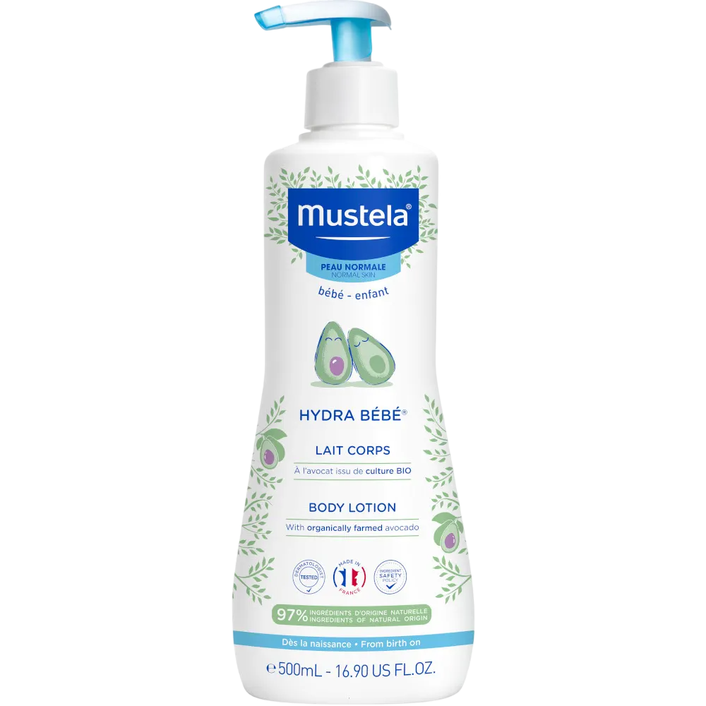 Mustela Hydra Bebe Avocado Körperlotion 500 ml – Sanfte Pflege für zarte Kinderhaut