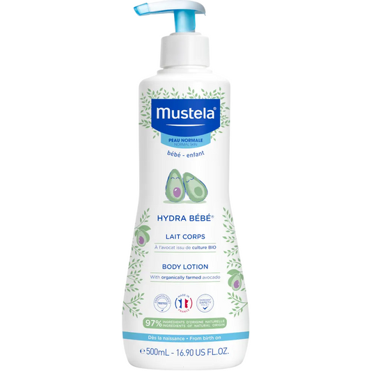 Mustela Hydra Bebe Avocado Körperlotion 500 ml – Sanfte Pflege für zarte Kinderhaut