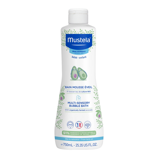 Mustela Multi-Sensory Avocado Duschschaum 750 ml – Sanfte Reinigung für Kinder