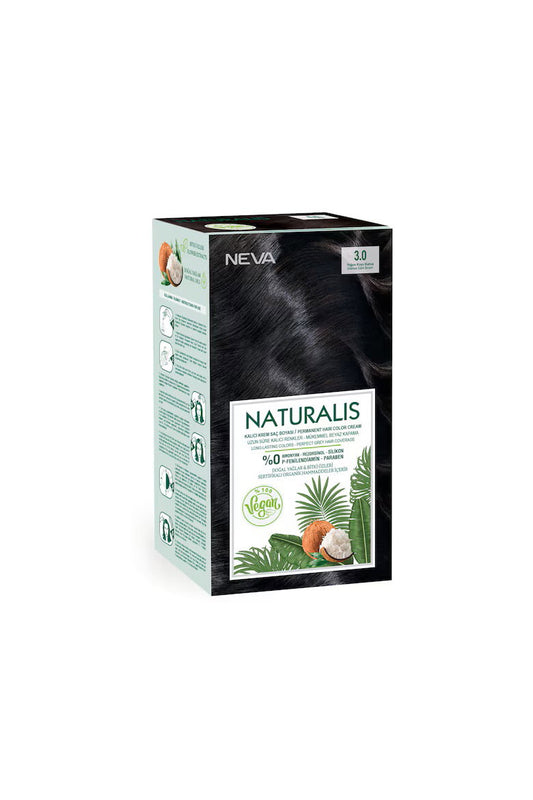 Neva Neva, Naturalis, Permanente Haarfarbe, 3.0 Intense Dark Brown, 150 ml Regular