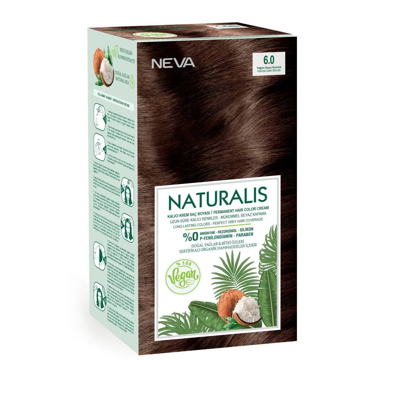 Naturalis Naturalis, Neva, Permanente Haarfarbe, 6.0 Intense Dark Blonde, 150 ml Regular