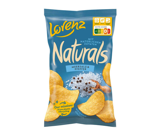 Naturals Meersalz & Pfeffer 95g  Kartoffel-Chips Ohne künstliche Aromen. Glutenfrei.