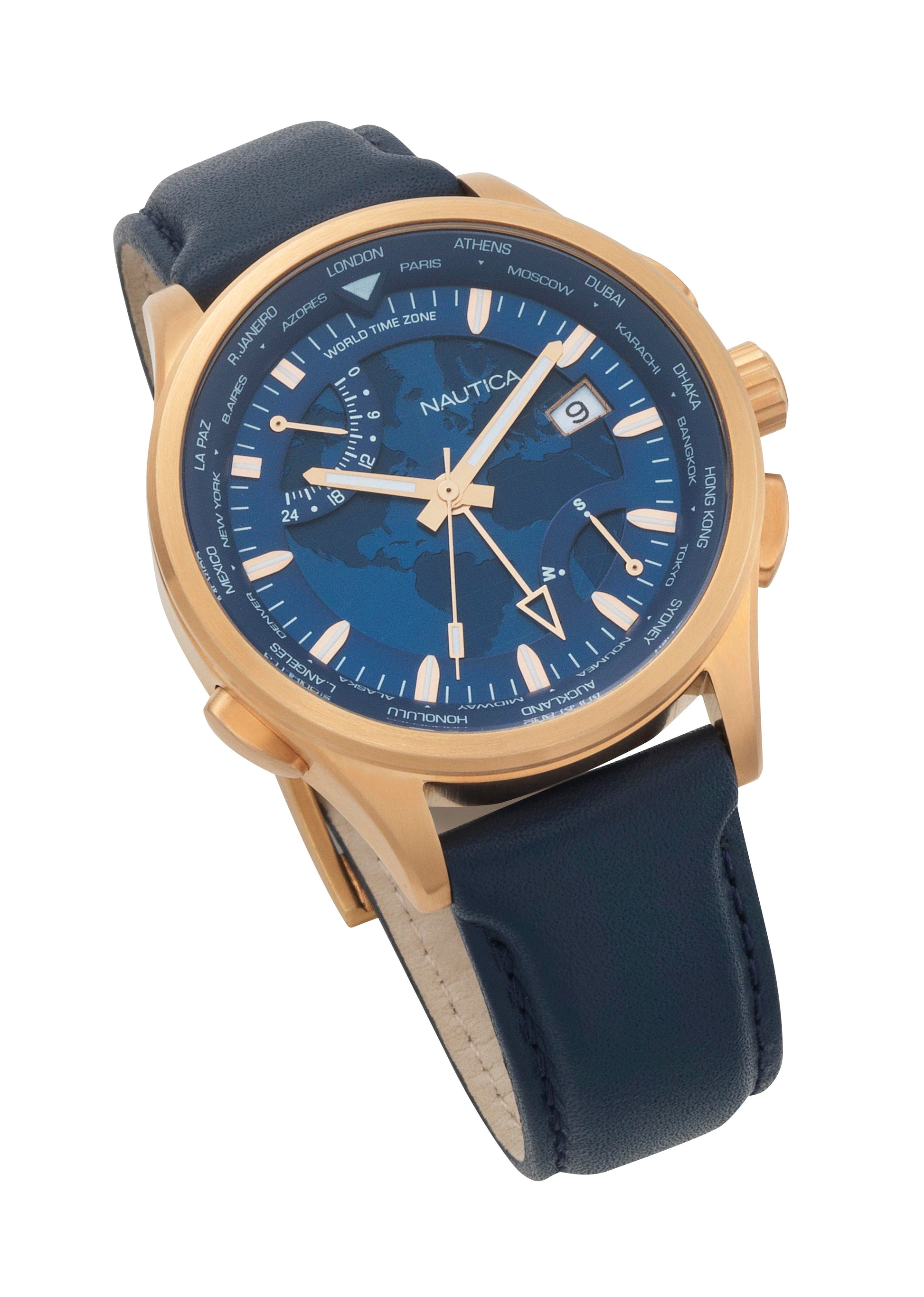 NAUTICA NAPSHG002 Date - Case: 44 mm Armbanduhr 44 mm Gold ansicht-2