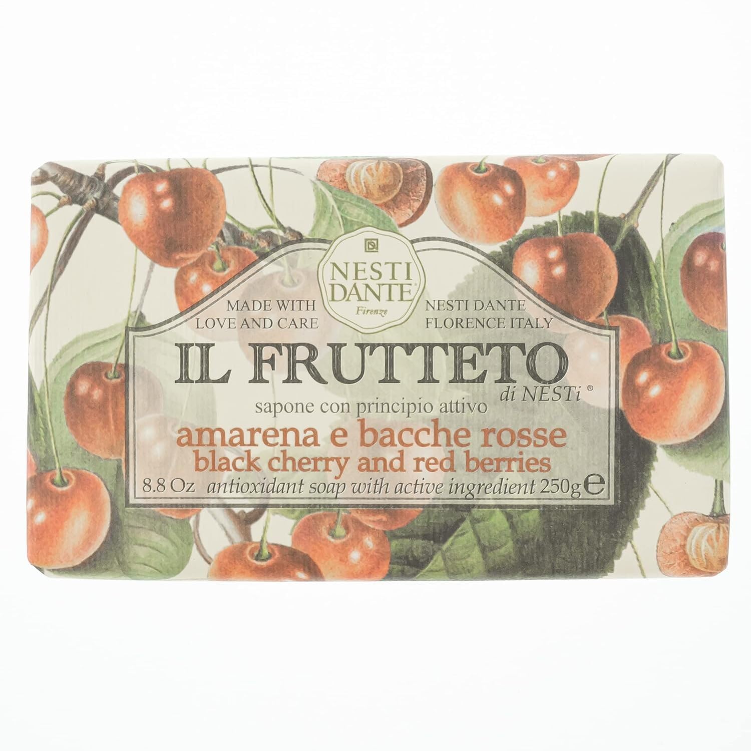Nesti Dante Nesti Dante, Il Frutteto, Black Cherry & Red Berries, Beruhigend, Seifenstück, 250 g Regular