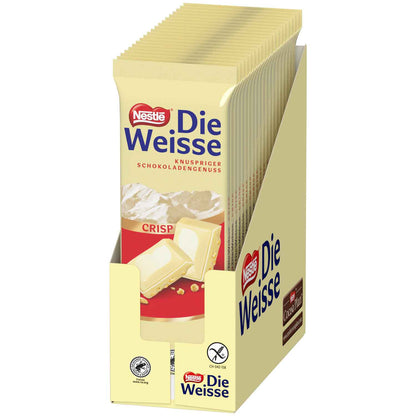 Nestlé Die Weisse Crisp 90g Weiße Schokolade mit Knusperreis