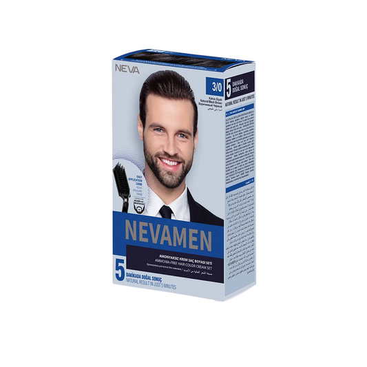 Neva Neva, Nevamen, Permanente Haarfarbe, 3/0 Natural Dark Brown, 150 ml Regular