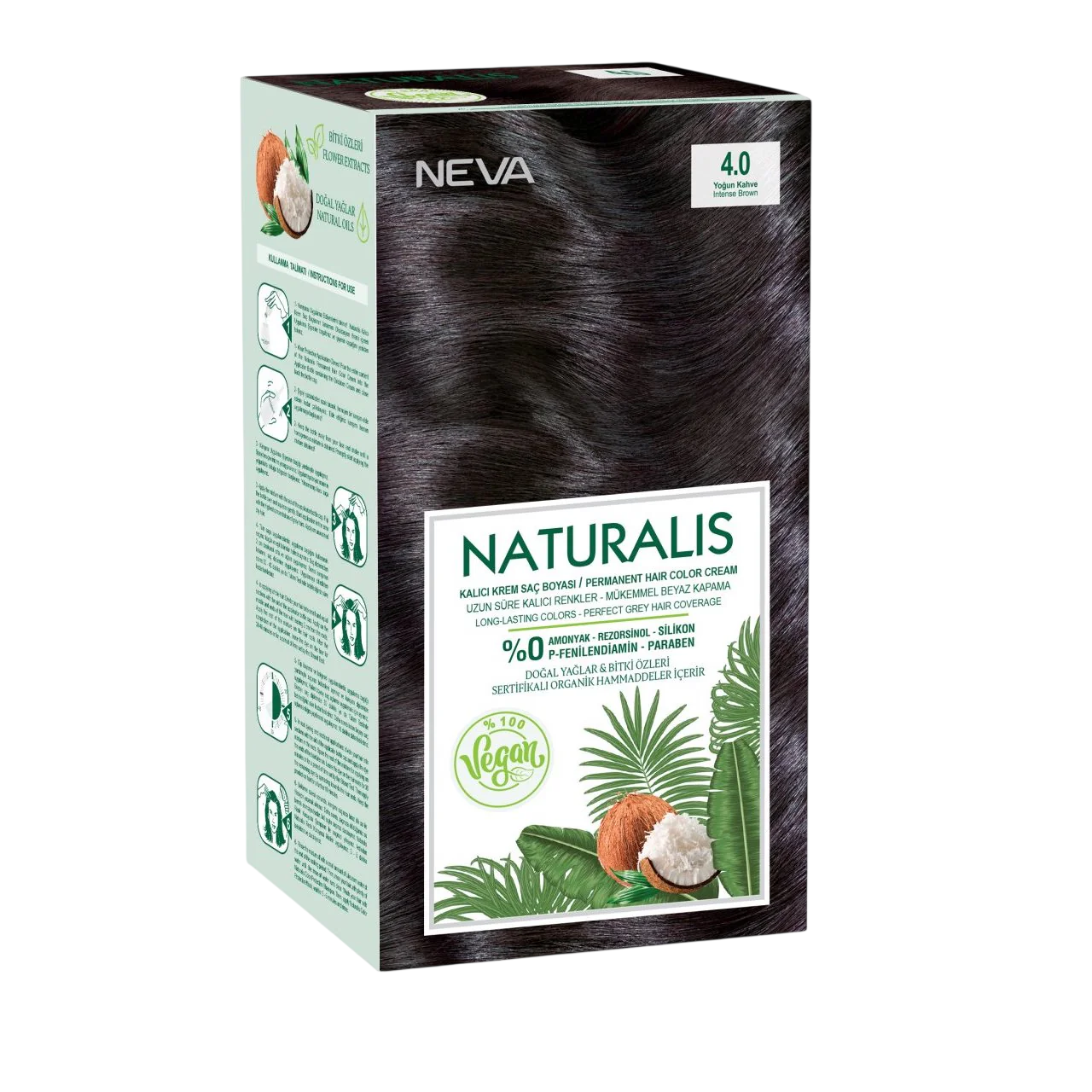 Neva Neva, Naturalis, Vegan, Permanente Haarfarbe, 4.0 , 150 ml Regular