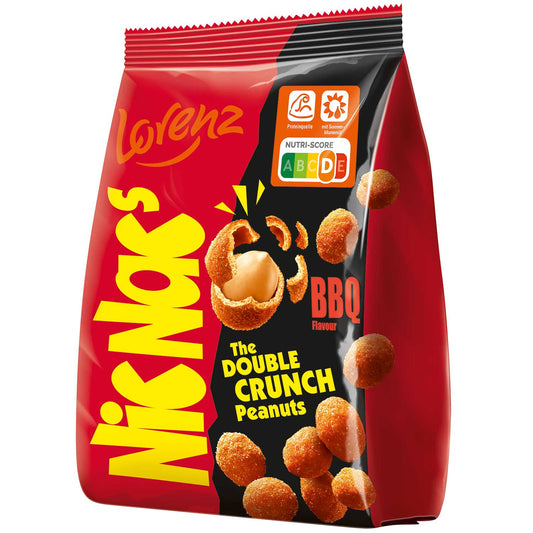 NicNac's BBQ 110g Special Edition: Erdnüsse in knuspriger Teighülle mit pikanter Würzung und Barbecue-Geschmack - Candyshop.ch