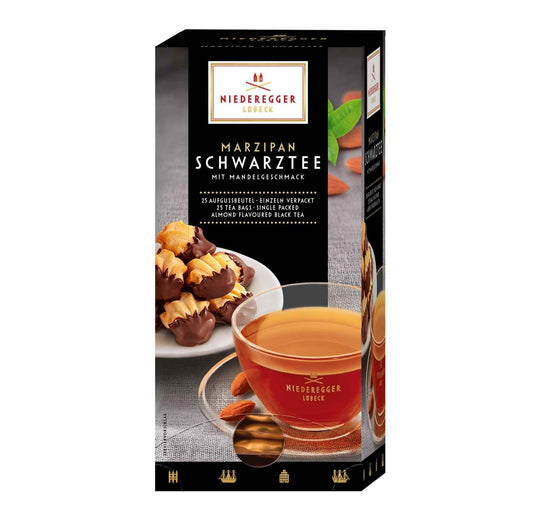 Niederegger Marzipan Schwarztee 25er - Candyshop.ch