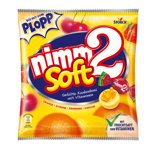nimm2 Soft 195g Gefüllte Fruchtkaubonbons mit Vitaminen - Candyshop.ch