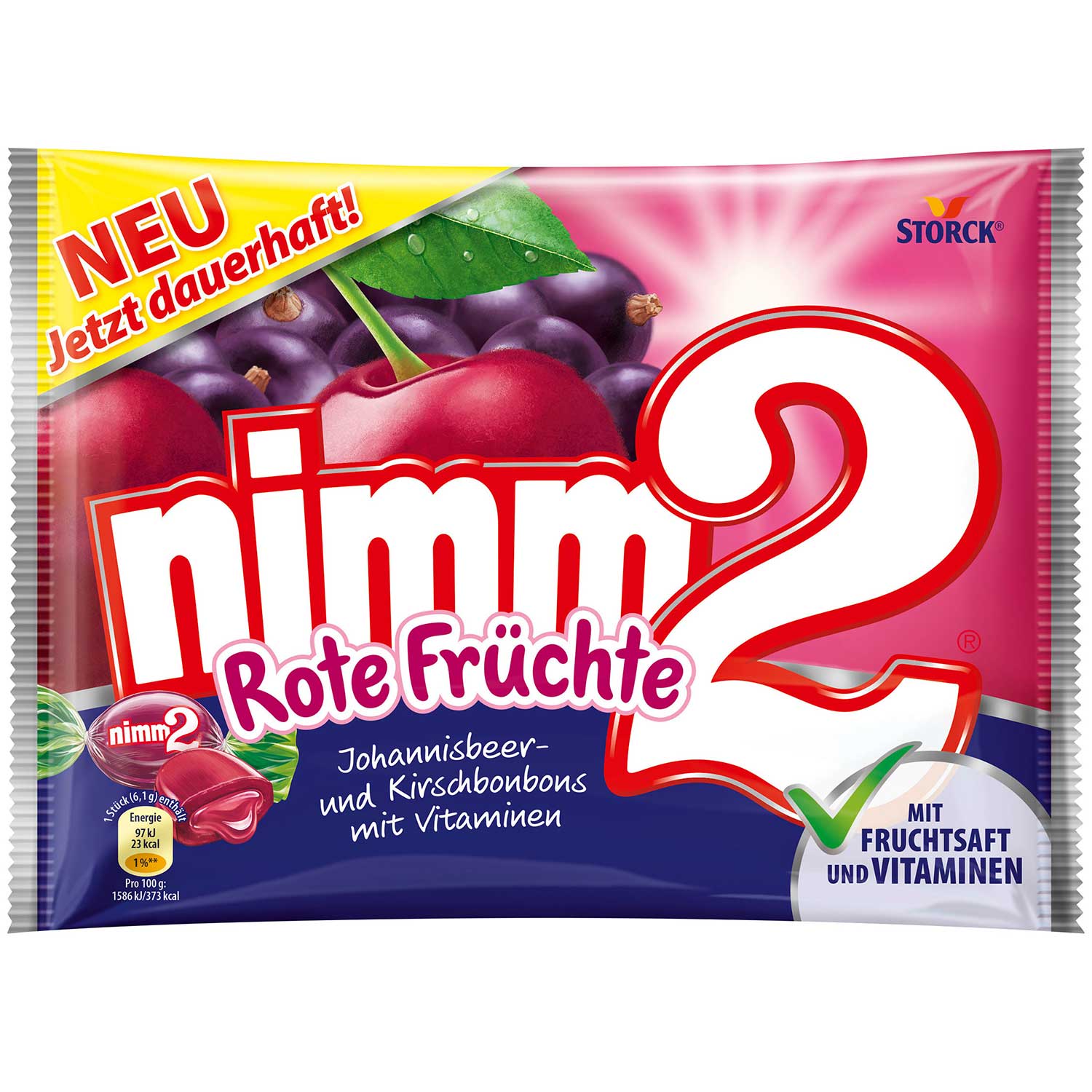 nimm2 Rote Früchte 240g Johannisbeer- und Kirschbonbons - Candyshop.ch