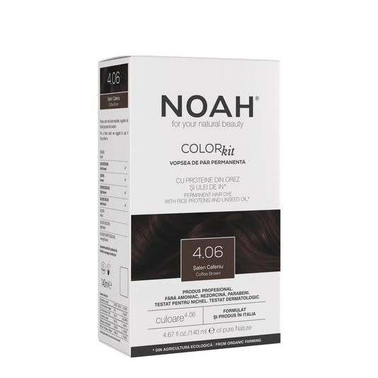 Noah Noah, Permanent Hair Colour, Permanente Haarfarbe, 4.06 Brown Chestnut, 140 ml Regular