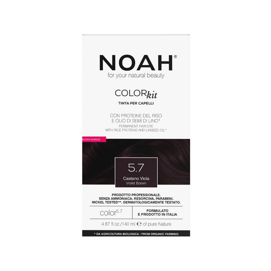 Noah Noah, Permanent Hair Colour, Permanente Haarfarbe, 5.7 Violet Brown, 140 ml Regular