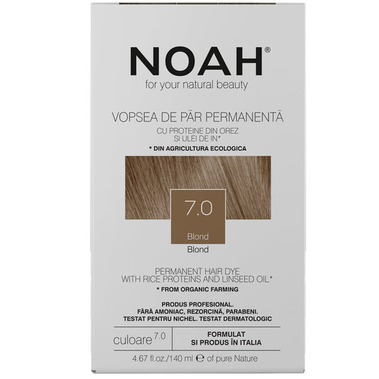 Noah Noah, Permanent Hair Colour, Permanente Haarfarbe, 7.0 Blond, 140 ml Regular