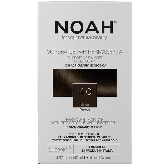 Noah Noah, Permanent Hair Colour, Permanente Haarfarbe, 4.0 Brown, 140 ml Regular