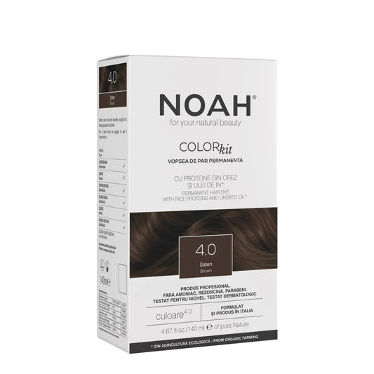 Noah Noah, Permanent Hair Colour, Permanente Haarfarbe, 4.0 Brown, 140 ml Regular