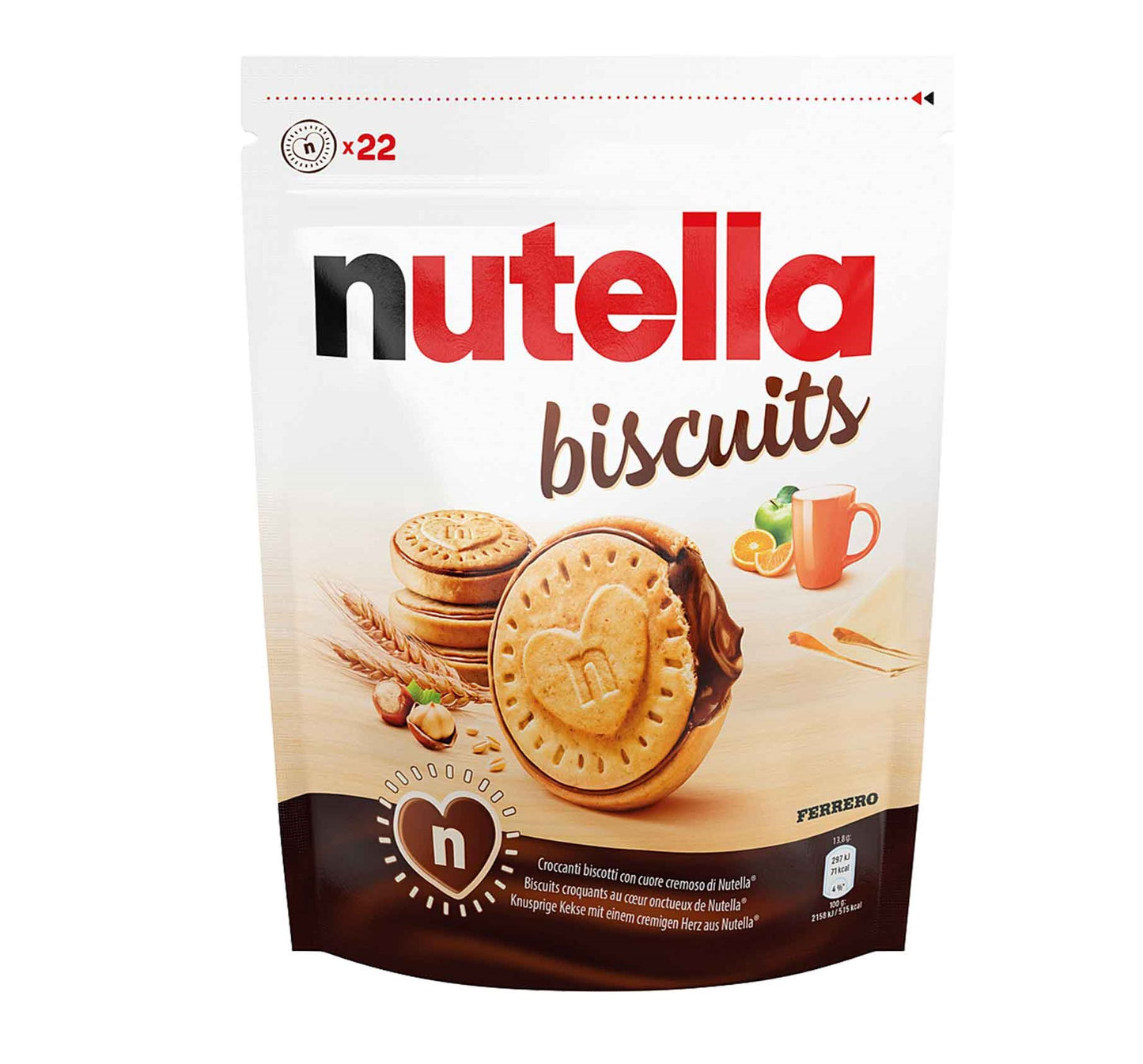 nutella biscuits 22er  Keksgebäck mit einer Nuss-Nougatcreme-Füllung