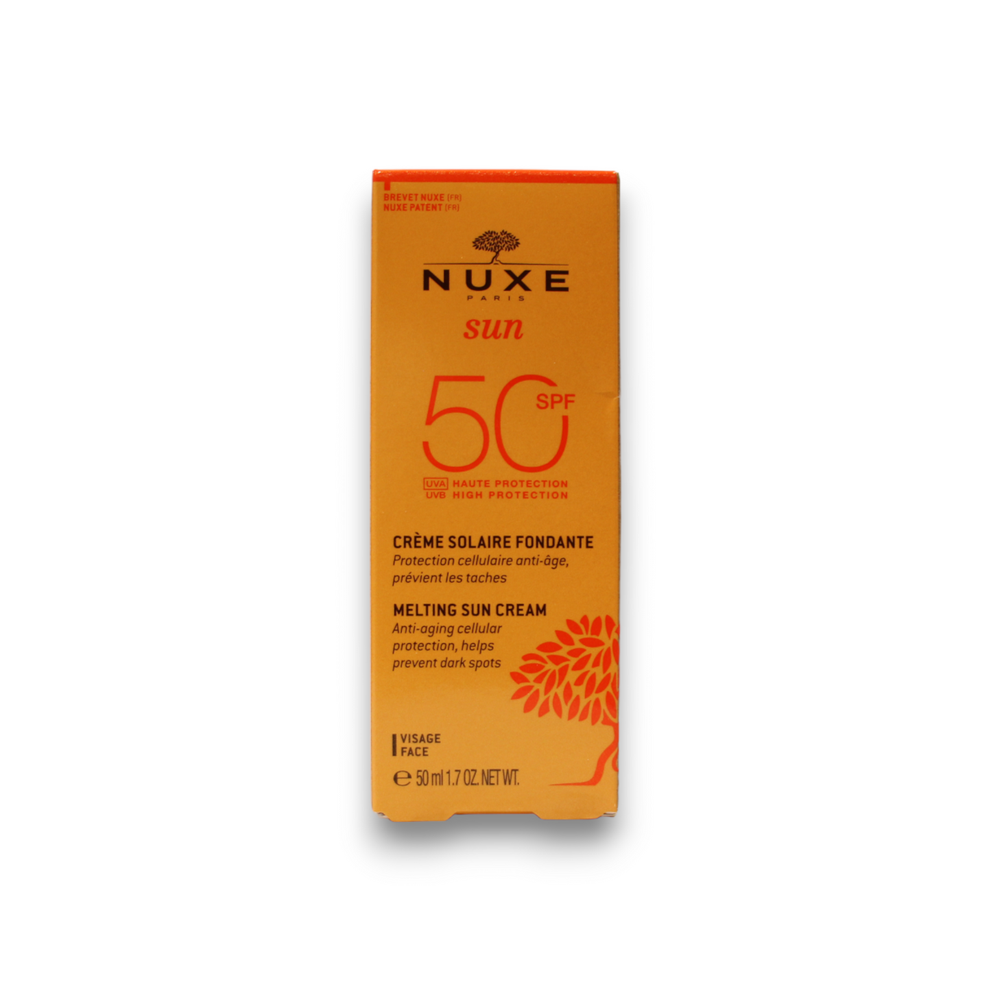 Nuxe Nuxe, Sun, UV-Schutz, Sonnencreme, Für das Gesicht, SPF 50, 50 ml Regular