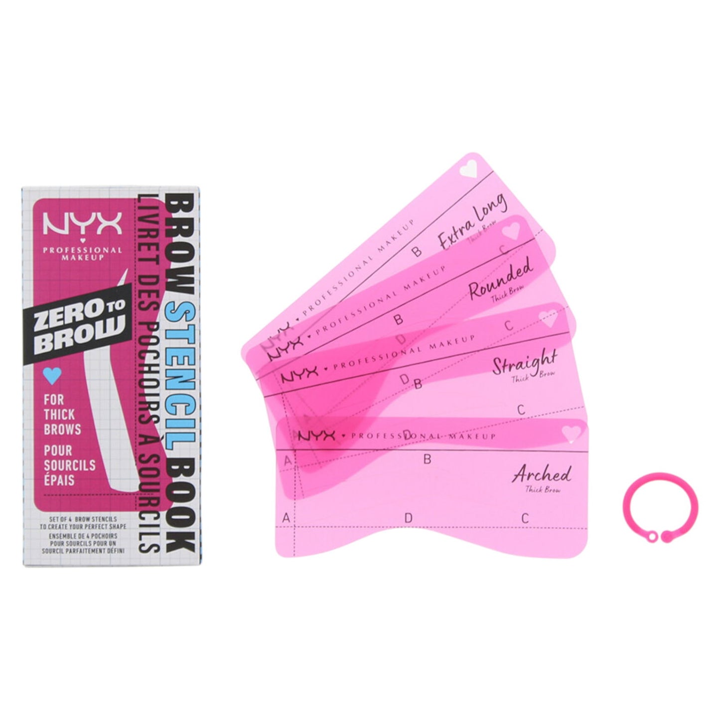 Nyx Setzen, Nyx, Zero To Brow, Gestaltung, Augenbrauenpuder, 4 stk stk Regular