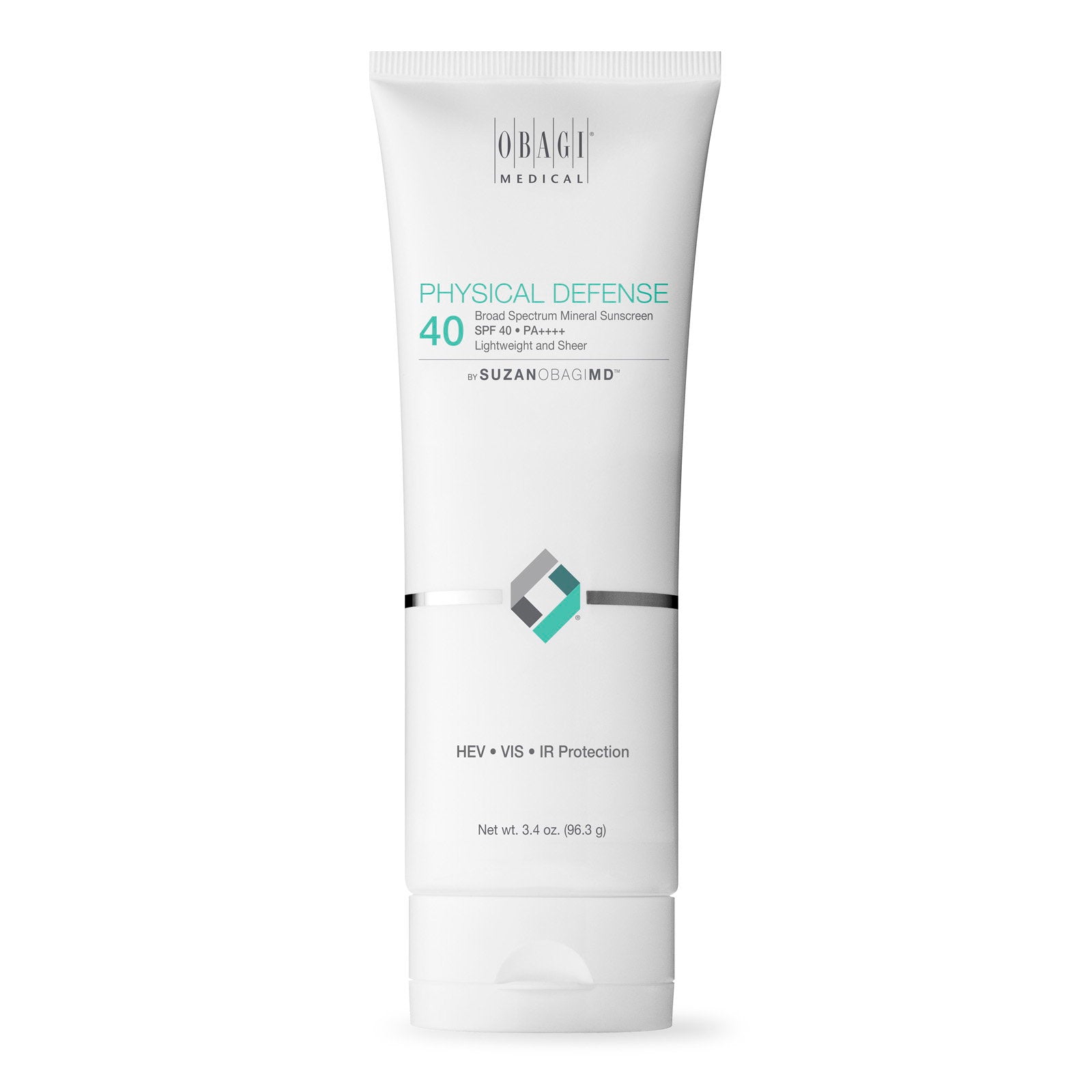 Obagi Obagi, Physical Defense, Antioxidans, Sonnencreme, Für das Gesicht, SPF 40, 96 g Regular