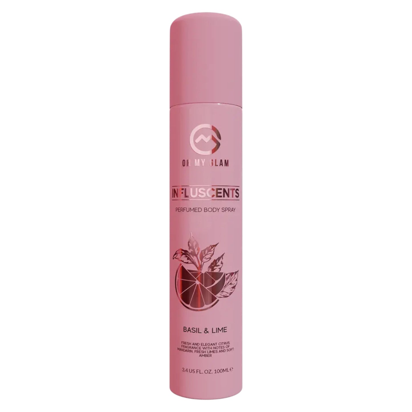 Oh My Glam Influscents Körperspray Limette, Basilikum & Mandarine – Frischer Duft, 100 ml
