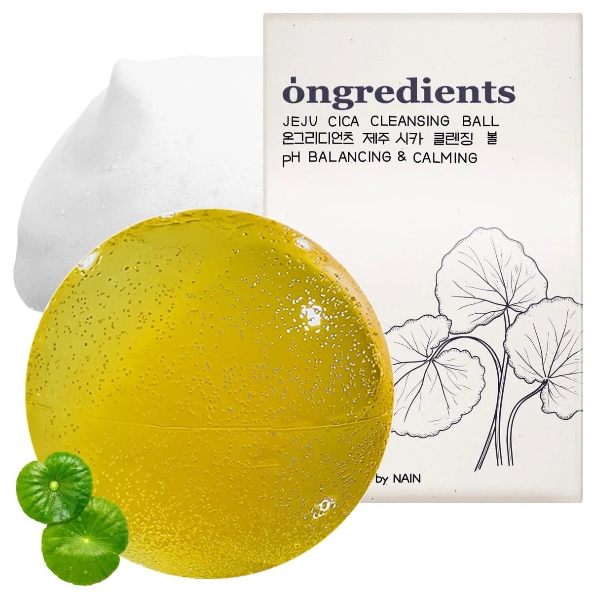 Ongredients Ongredients, Jeju Cica Cleansing Ball, Reinigung und Hydratisierung, Reinigungsriegel, Für das Gesicht, 110 g Reg