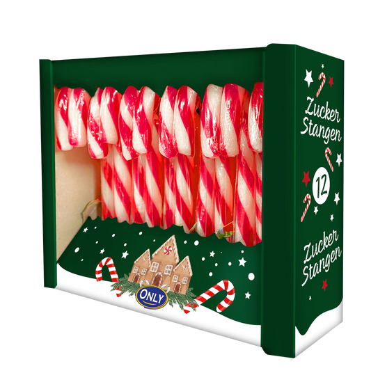 Only Candy Canes Zuckerstangen 12x12g Rot/Weiss - Candyshop.ch