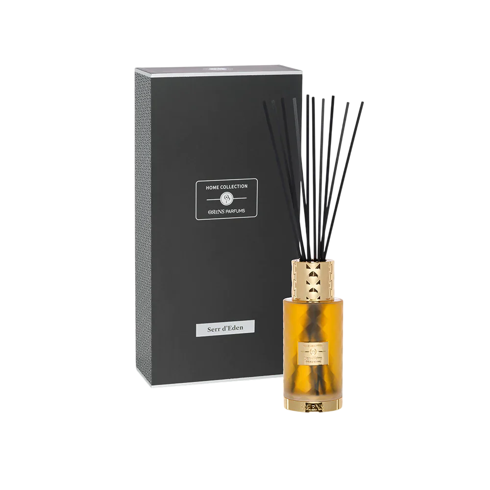 Orens Parfums Serr d'Eden Aroma-Rattanstäbchen-Diffusor 500 ml – Natürliche Raumdüfte