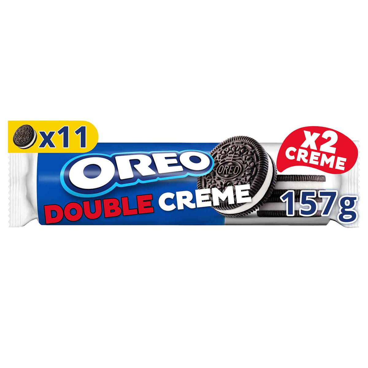 Oreo Double Creme 157g Doppelkekse aus Kakao-Gebäck mit Vanille Creme Füllung