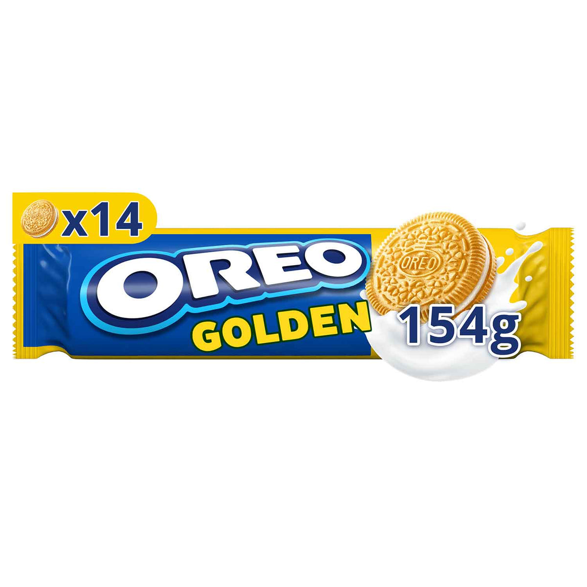 Oreo Golden 154g Kekse mit einer Cremefüllung mit Vanillegeschmack