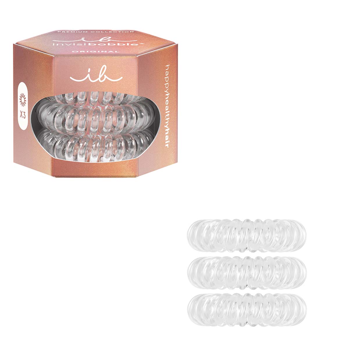 Invisibobble Crystal Clear 3 U