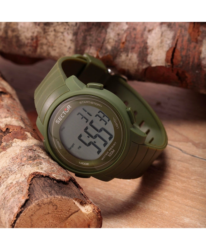 Sector EX-31 Herren Digitaluhr Grün – Multifunktionsuhr 44 mm | R3251543002